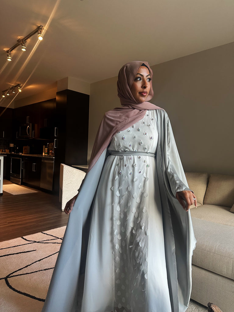 Evening Modest and Luxury Abaya Set 